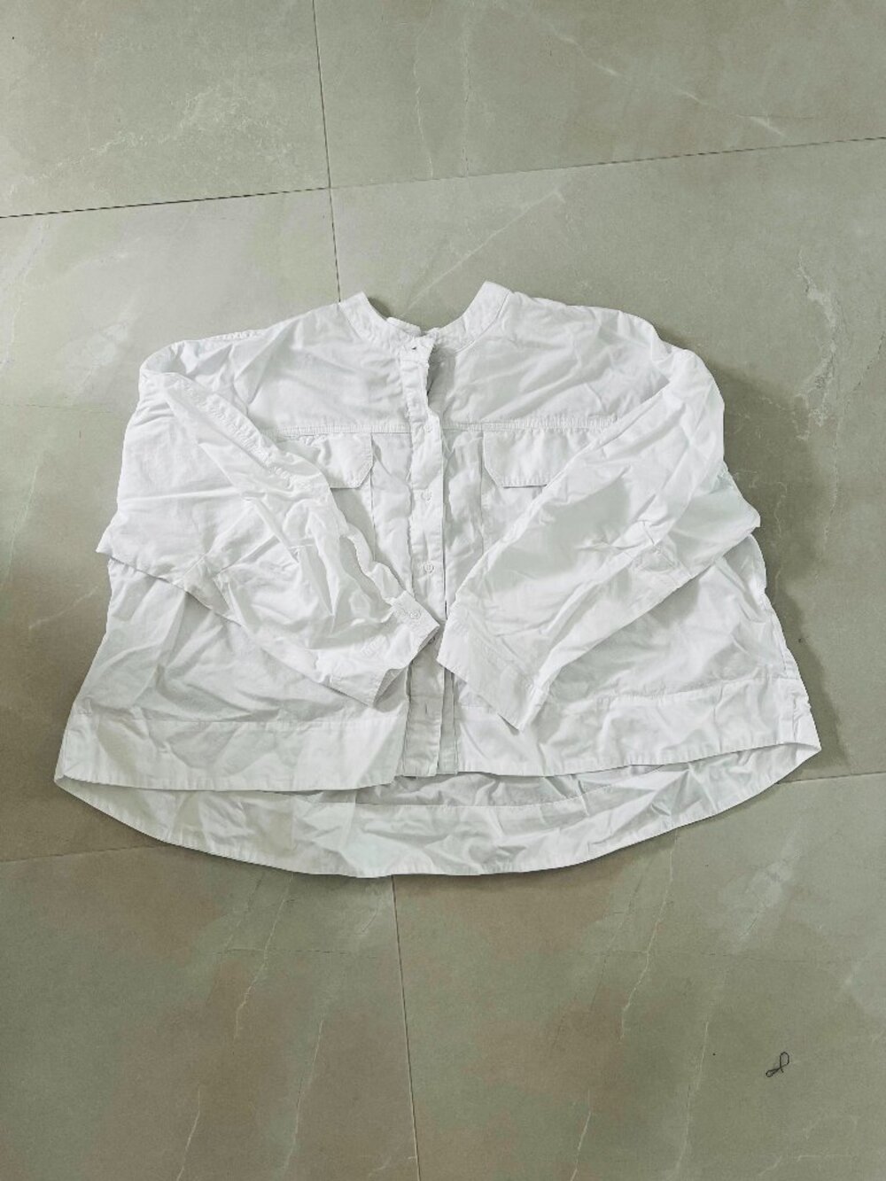 Scoop White Oversized Utility Button-Down Shirt Blouse (Size XXL / 20)